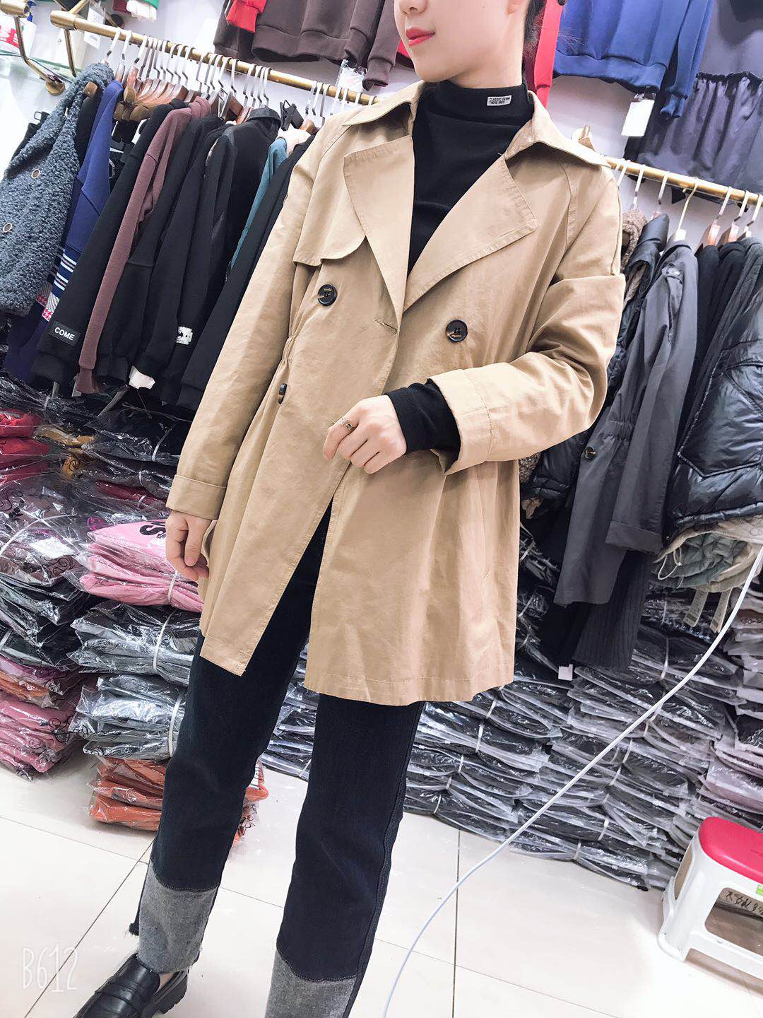 中长款风衣外套新款