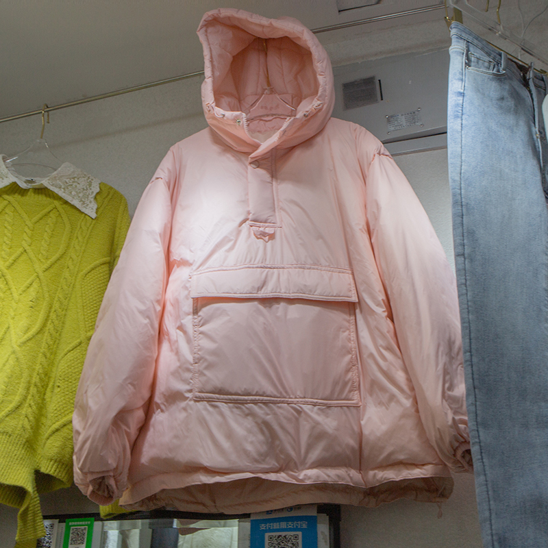 新款女加厚连帽时尚保暖面包服宽松韩版外套潮