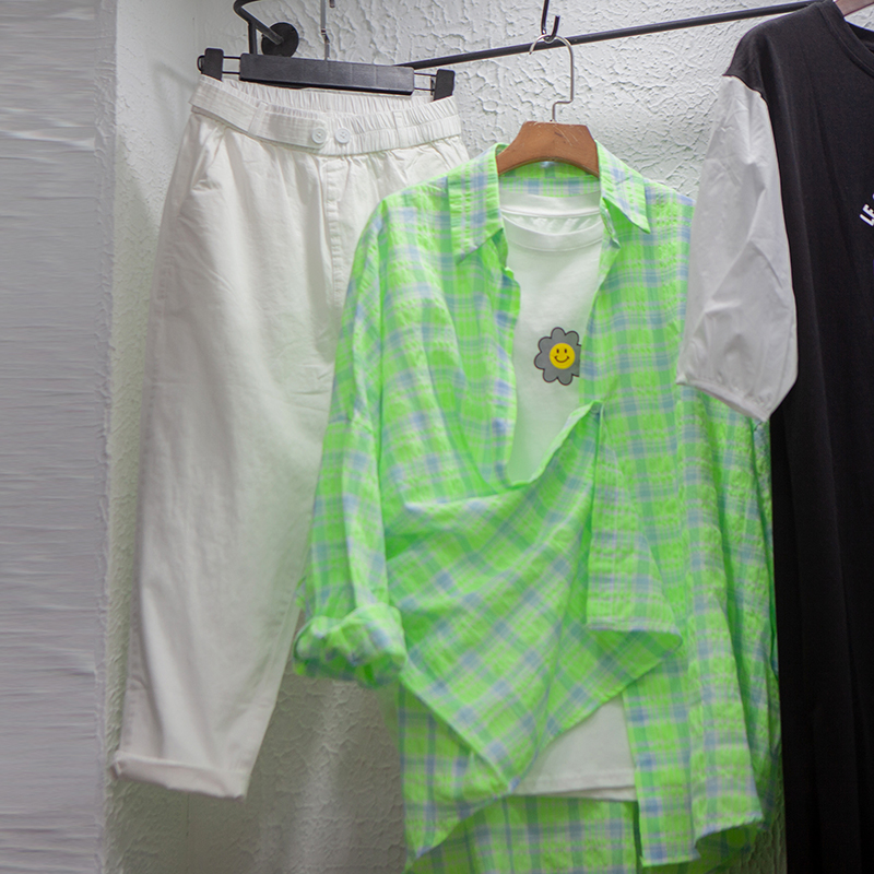 夏季新款韩版宽松长袖防晒衬衣薄款外套