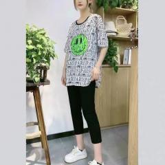 欧洲站字母短袖t恤女夏季薄款