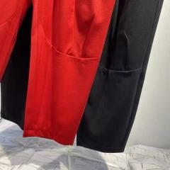 夏季新款高腰工装裤女束脚宽松休闲哈伦裤卫裤