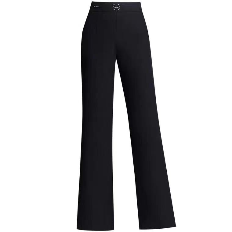 妈妈阔腿裤女白色夏季薄款微喇叭裤子中老年长裤高腰夏装中年女裤