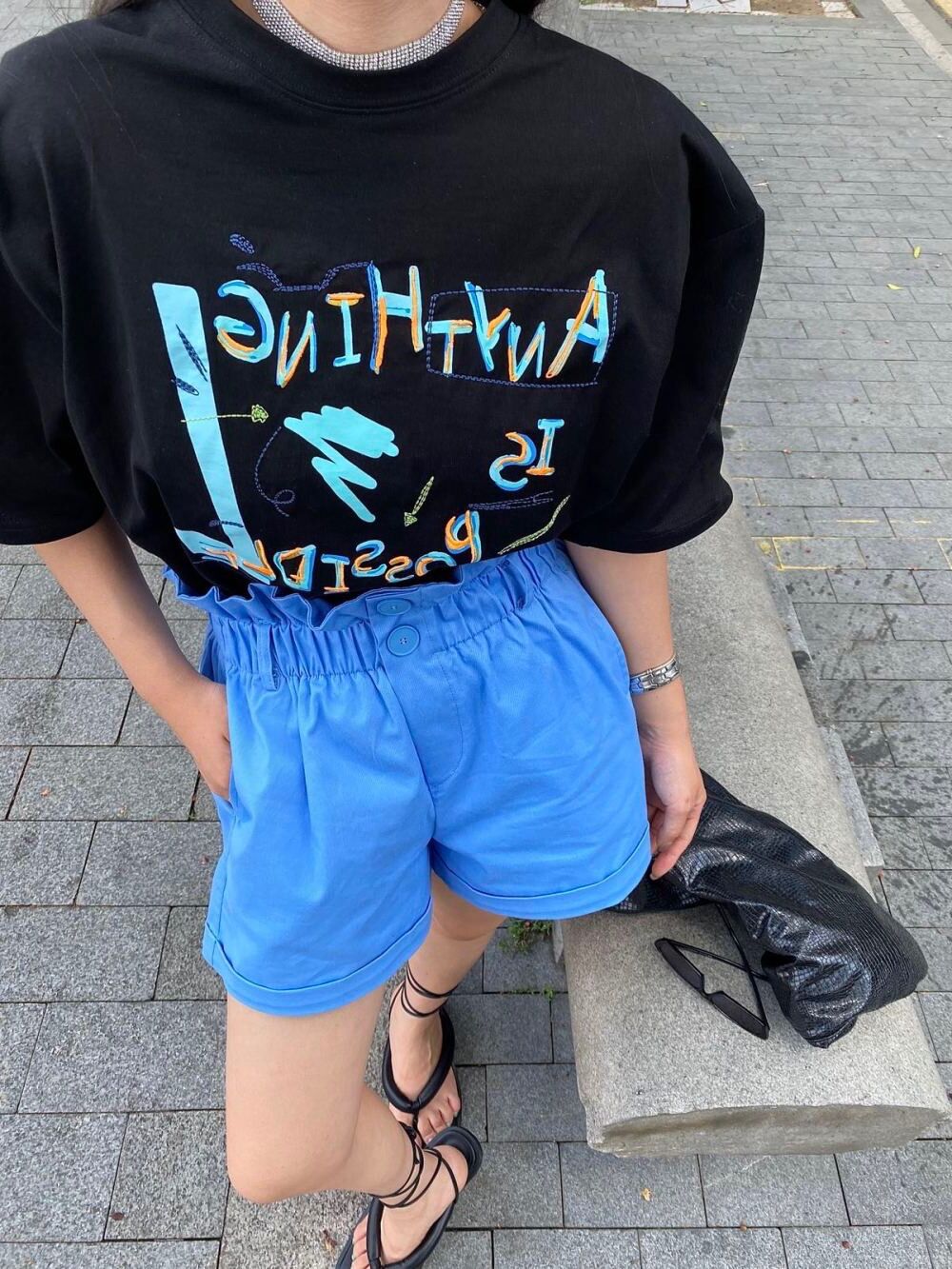 夏季新款韩版休闲时尚百搭圆领印花字母短袖T恤女ins