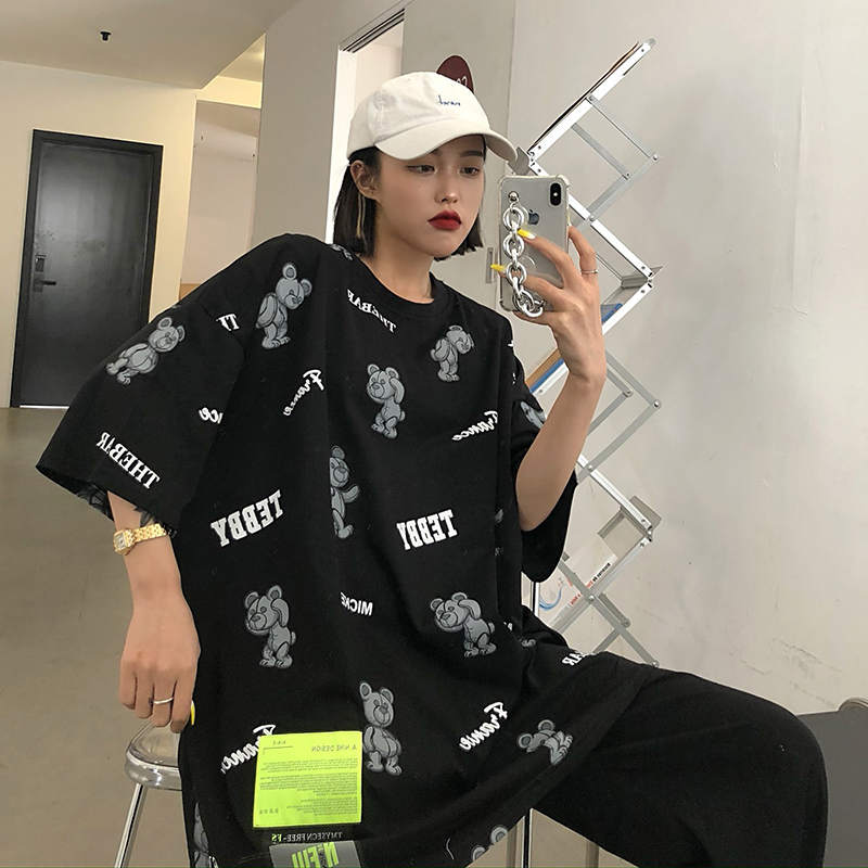 新款韩版刺绣中长上衣大码女装