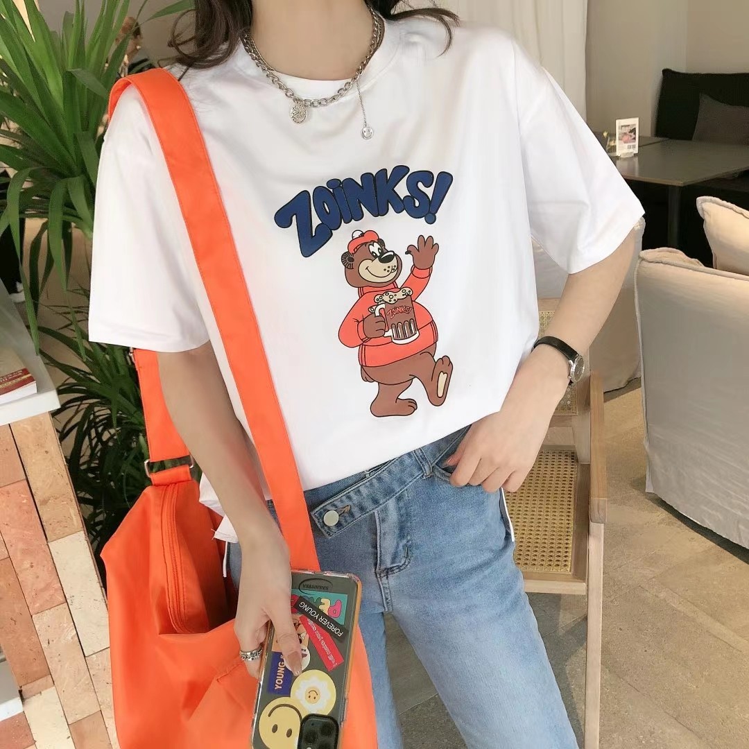 夏季新款纯棉女韩版潮短袖宽松大版ins超火T恤