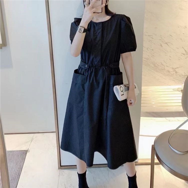 新款韩版遮肚子设计感洋气长裙潮