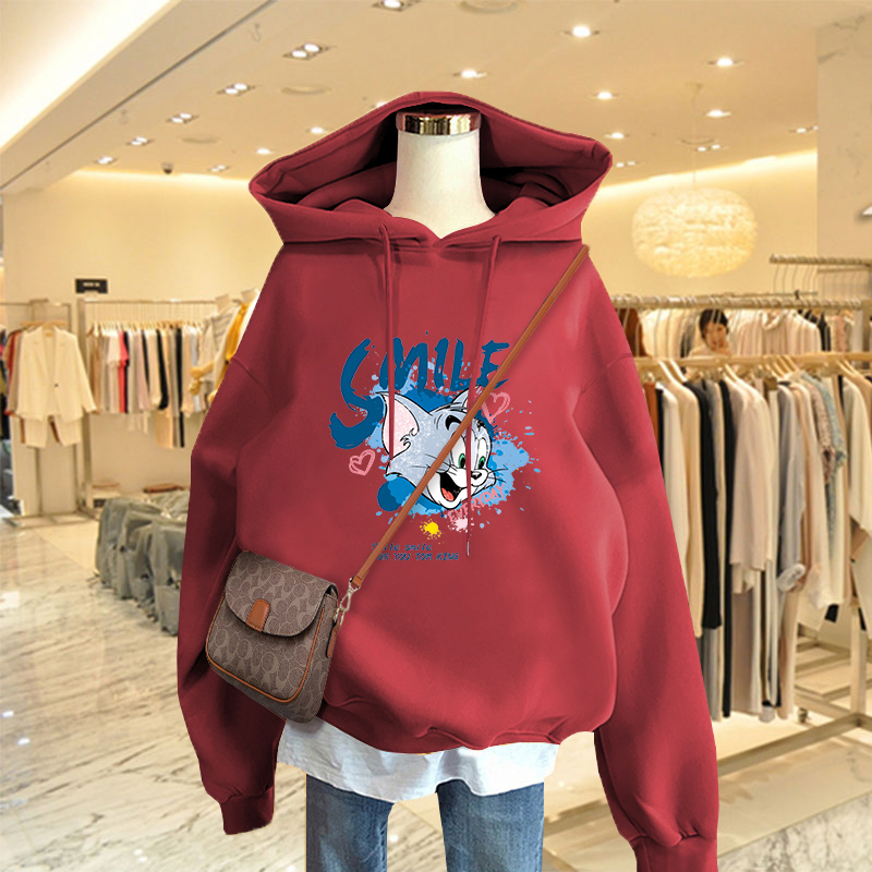 连帽卫衣女早薄款摇粒绒加绒加厚外