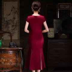 婚礼妈妈旗袍礼服新款新娘结婚宴会喜婆婆岳母亲高端女装