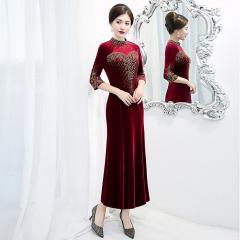 喜婆婆婚宴装品牌年轻婚礼妈妈礼服高贵旗袍