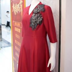 新款气质高端女装喜婆婆婚宴装连衣裙秋春秋