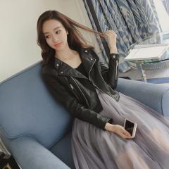 韩版新款机车服小皮衣女短款pu皮外套修身夹克显瘦上衣潮