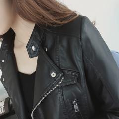 韩版新款机车服小皮衣女短款pu皮外套修身夹克显瘦上衣潮