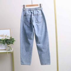 休闲高腰简约九分裤牛仔裤