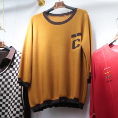 新款妈妈春装上衣洋气时尚薄款中老年女春秋针织打底衫小衫