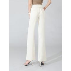 新款弹力显瘦直筒裤长款职业微喇叭裤