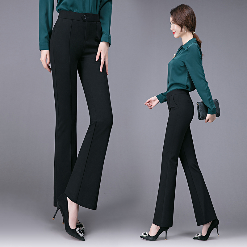 修身显瘦弹力微喇女裤子休闲