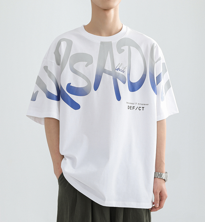 新款美式潮牌凉感宽松字母半袖薄款体恤