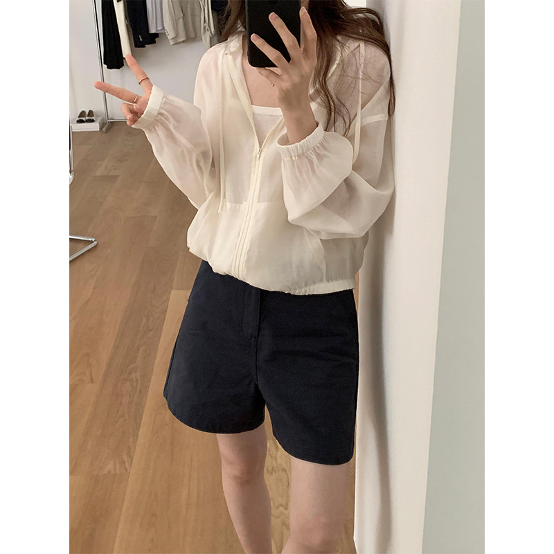 夏季新款运动休闲连帽宽松薄外套