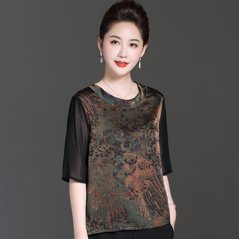 加肥加大码中老年人女装洋气上衣