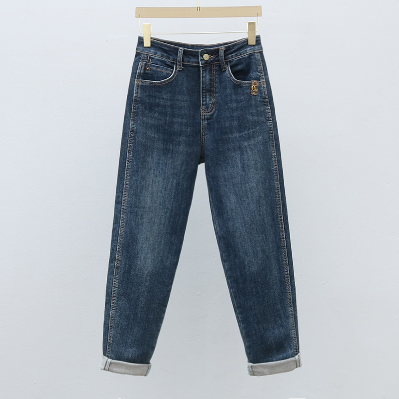 高腰显瘦牛仔裤女宽松时尚老爹裤