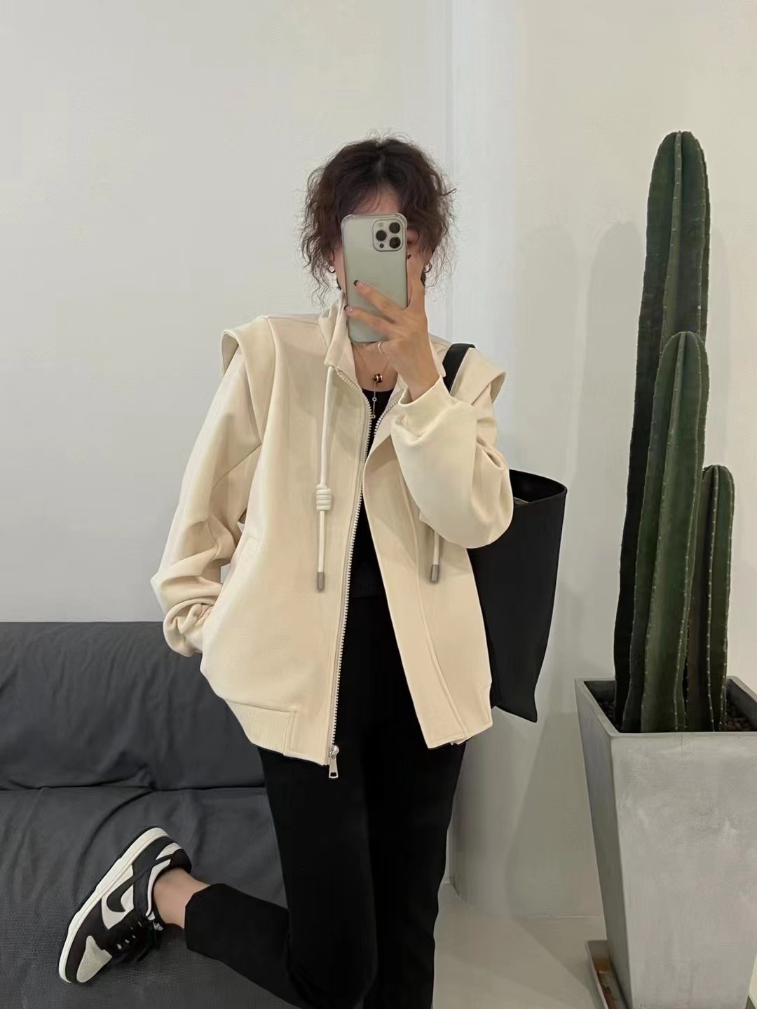 宽松短外套女长袖立领纯色秋季新款韩版时尚百搭上衣潮