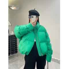 羽绒服女短款糖果色冬新款韩版宽松白鸭绒加厚面包服潮